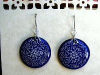 Purple Filigree Earrings Pysanky Eggshell Jewelry by So Jeo : pysanky pysanka ukrainian easter egg batik art eggshell jewelry pendants earrings drop dangle etched flowers gift women accessories accessory pendant necklace bail crystal finding sterling silver filled sojeo flowers celtic purple white red pink brown green purple orange cream burgundy magenta teal turqoise crows crow blue black so jeo art handmade